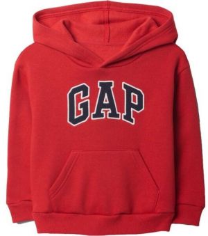 GAP V-LOGO PO Detská mikina, červená, veľkosť 3Y