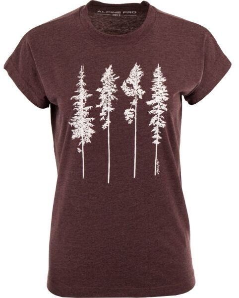 ALPINE PRO KILA Dámske tričko, vínová, veľkosť