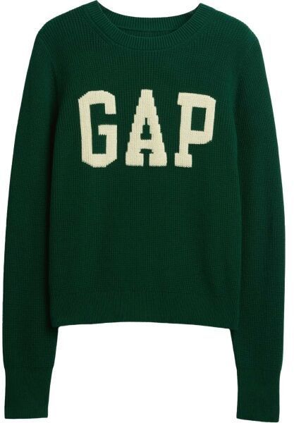 GAP V-FRCH- LOGO SWEATER Dámsky sveter, tmavo zelená, veľkosť