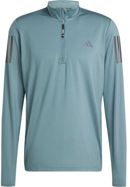 adidas OWN THE RUN HALF-ZIP Pánske bežecké tričko, tyrkysová, veľkosť