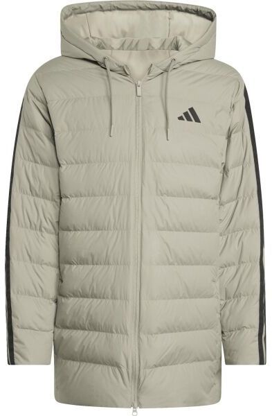 adidas ESSENTIALS 3-STRIPES LD HD PA Pánska bunda, béžová, veľkosť