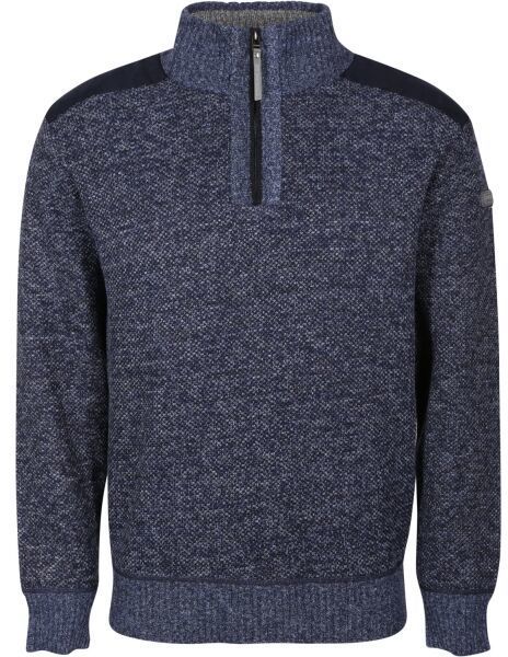 PROGRESS LOFOTEN Pánsky sveter s krátkym zipsom, tmavo modrá, veľkosť