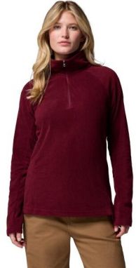 Columbia GLACIAL IV HALF ZIP Dámska outdoorová mikina, vínová, veľkosť