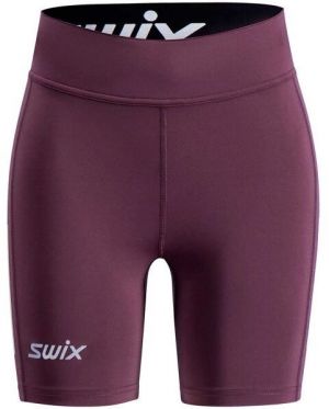 Swix PACE HIGH WAIST W Dámske bežecké šortky, vínová, veľkosť