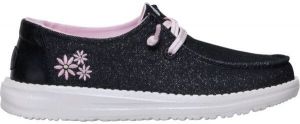 HEY DUDE WENDY Y SHIMMER FLOWER Detská voľnočasová obuv, čierna, veľkosť