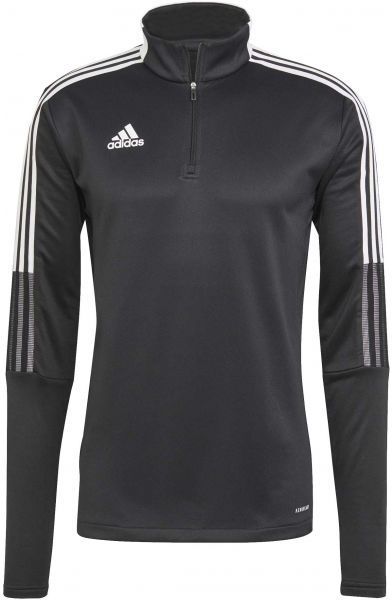 adidas TIRO21 WARM TOP Pánska futbalová mikina, čierna, veľkosť