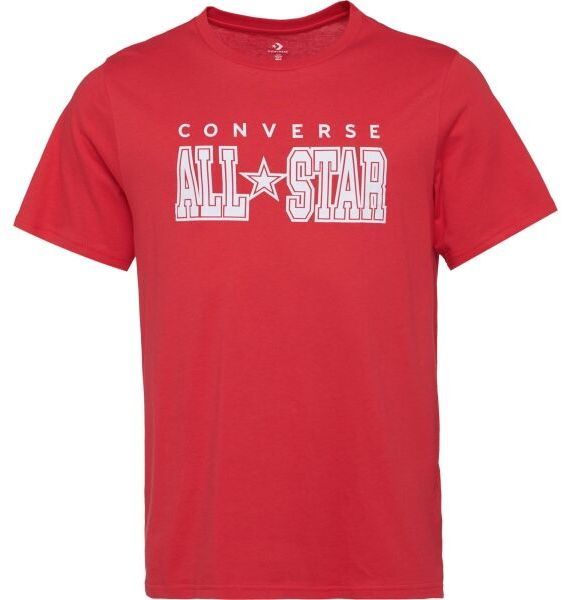 Converse STANDARD FIT CENTER FRONT CHUCK PATCH CORE TEE Unisex tričko, červená, veľkosť