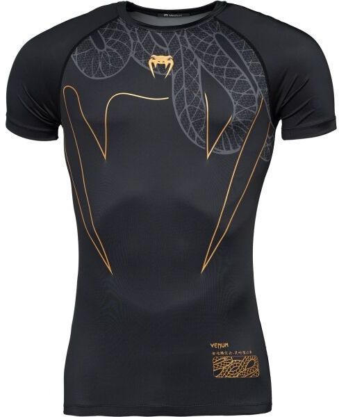 Venum SERPENTI SHORT SLEEVE RASHGUARD Kompresné tričko, čierna, veľkosť