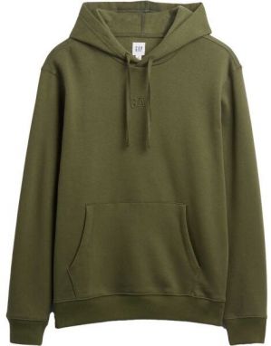 GAP V-FRCH TONAL MINI LOGO RELAXED PO HD Pánska mikina s kapucňou, khaki, veľkosť