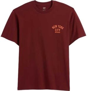 GAP V-GAP NYC BASKETBALL Pánske tričko, červená, veľkosť