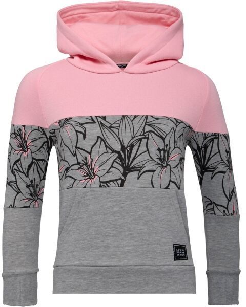 Lewro MINOA Dievčenská mikina cez hlavu, šedá, veľkosť 116-122