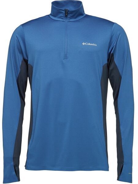 Columbia THREE PITCH HALF ZIP Pánske tričko, modrá, veľkosť