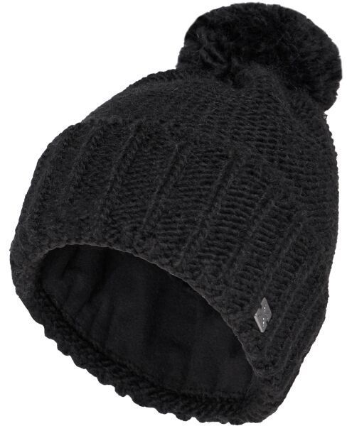Klimatex EWA Zateplená čiapka s brmbolcom, čierna, veľkosť