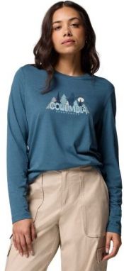 Columbia RUBY SPRINGS GRAPHIC LS TEE Dámske tričko, tyrkysová, veľkosť
