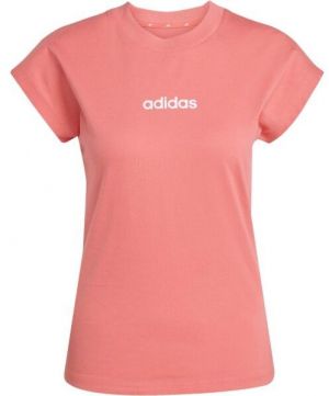 adidas ESSENTIALS LINEAR SINGLE Dámske tričko, lososová, veľkosť