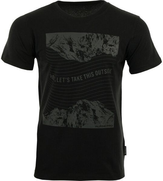 ALPINE PRO BREJ Pánske tričko, čierna, veľkosť