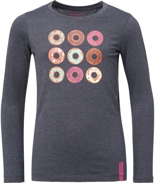 LOAP BIDORA Dievčenské fashion tričko, tmavo sivá, veľkosť 146-152