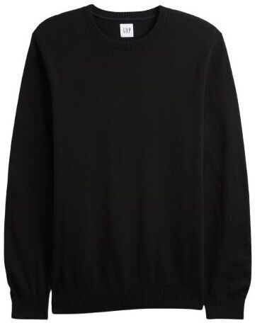 GAP V-FA25 SOLID CORE CREW Pánsky pletený sveter, čierna, veľkosť