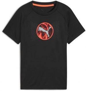 Puma ACTIVE SPORTS POLY CAT TEE B Chlapčenské tričko, čierna, veľkosť