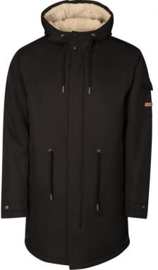 ALPINE PRO GEON Pánsky zateplený kabát, čierna, veľkosť