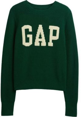 GAP V-FRCH- LOGO SWEATER Dámsky sveter, tmavo zelená, veľkosť