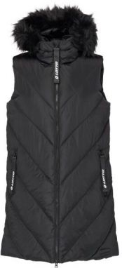 Lotto DREDA Dlhšia dámska prešívaná vesta, čierna, veľkosť