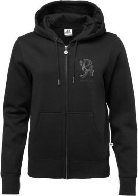 Russell Athletic FZ HOODY SWEATSHIRT Dámska mikina, čierna, veľkosť