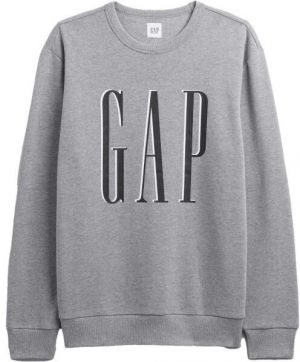 GAP V-LW DB FLEECE Pánska mikina, sivá, veľkosť