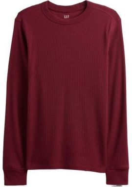 GAP V-WAFFLE CREW Pánske tričko, červená, veľkosť