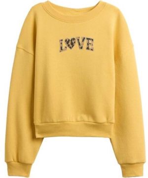 GAP V-NON LOGO WEDGE CREW Dievčenská mikina, žltá, veľkosť