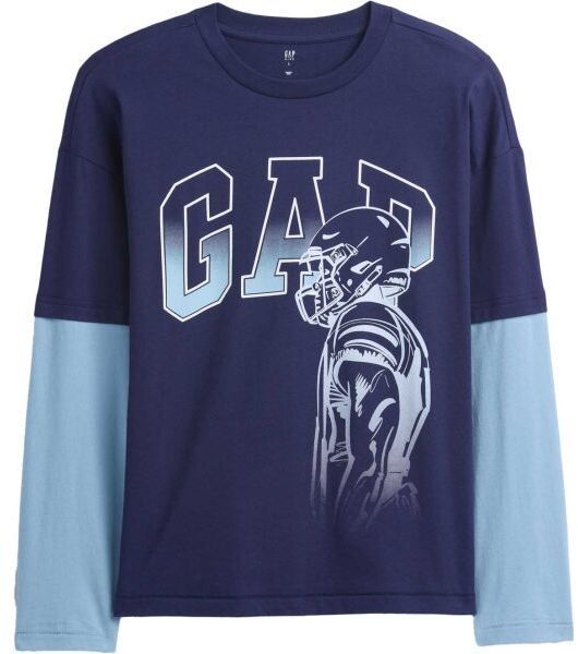 GAP V-LS ELV GRAPHIC TEE Detské tričko, tmavo modrá, veľkosť