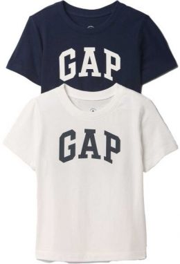 GAP V-BF LOGO TEE 2PK Detské tričko, tmavo modrá, veľkosť 2Y