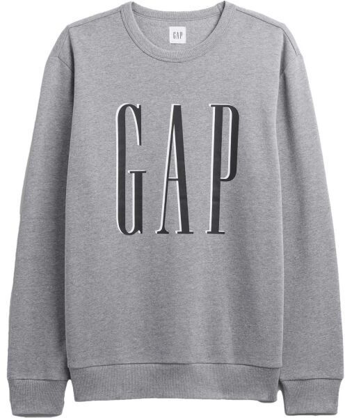 GAP V-LW DB FLEECE Pánska mikina, sivá, veľkosť