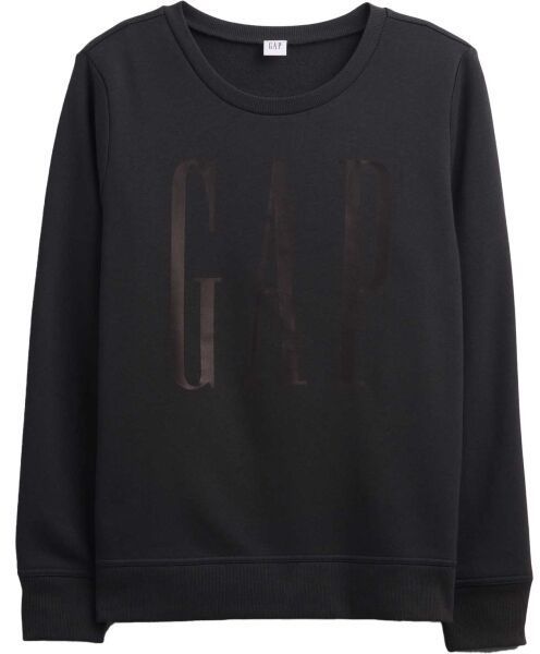 GAP V-LOGO DOORBUSTER CREW Dámska mikina s logom, čierna, veľkosť