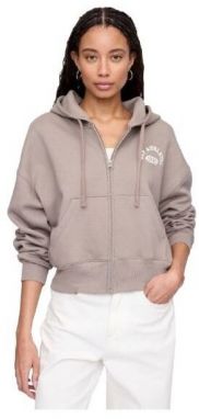 GAP V-LOGO ABV HIGH RIB FZ Dámska mikina, hnedá, veľkosť