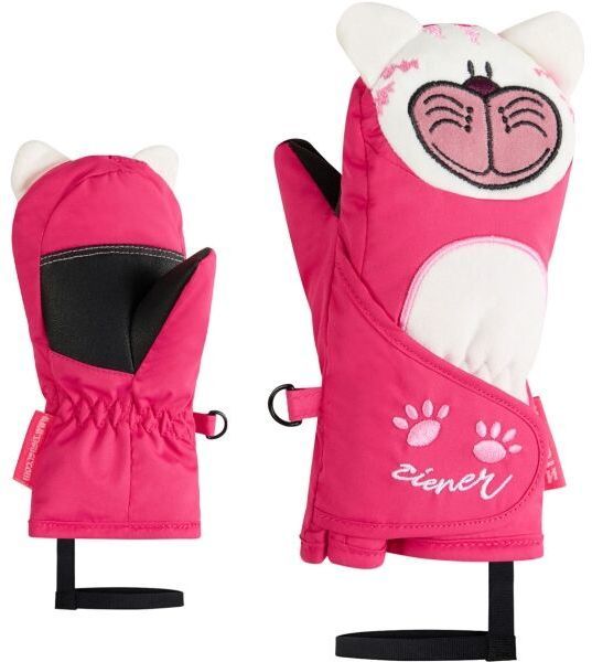 Ziener LANIMALO-Z MINIS Dievčenské lyžiarske palčiaky, ružová, veľkosť
