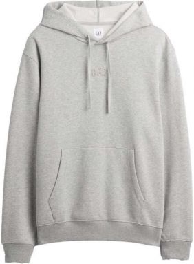 GAP V-FRCH TONAL MINI LOGO RELAXED PO HD Pánska mikina s kapucňou, sivá, veľkosť