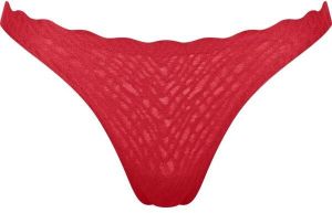 SLOGGI ZERO FEEL BLISS FESTIVE STRING Dámske nohavičky, červená, veľkosť