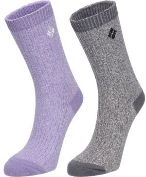 Columbia 2PP SUPER SOFT MICRO POLY MARL RIB CREW Dámske ponožky, fialová, veľkosť