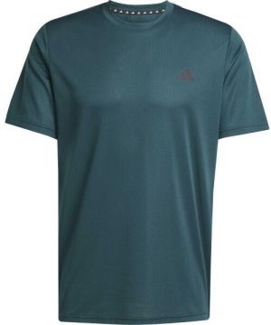 adidas TRAIN ESSENTIALS STRETCH TRAINING Pánske tričko, tmavo zelená, veľkosť