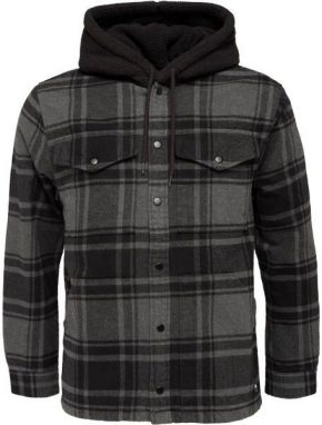Vans PIEDMONT HOODED PLAID SHACKET Pánska bunda, čierna, veľkosť XXL