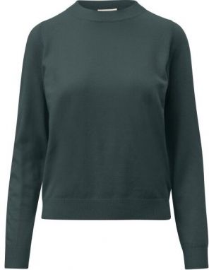 s.Oliver KNITTED PULLOVER Dámsky pletený sveter, tmavo zelená, veľkosť