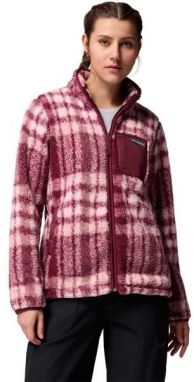Columbia WEST BEND™ PRINT FULL ZIP II Dámska flísová mikina, vínová, veľkosť