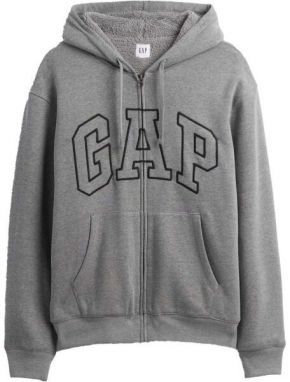 GAP V-GAP ARCH SHERPA FZ Pánska zateplená mikina, sivá, veľkosť