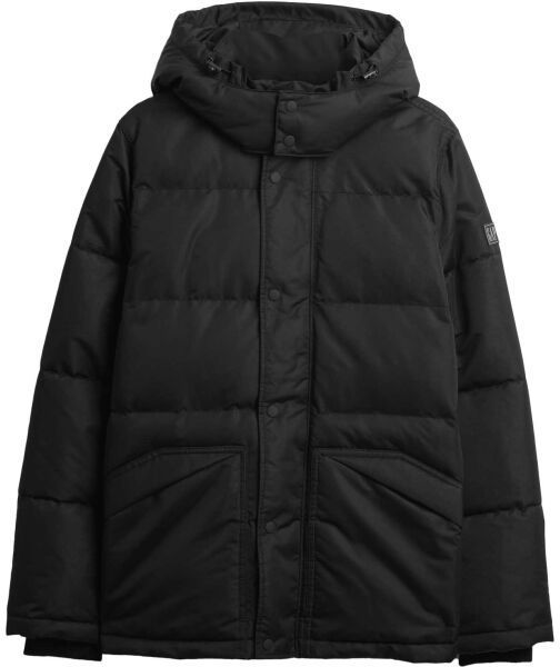 GAP V-FRCH HOODED HEAVYWEIGHT LOGO PUFFER Pánska zimná bunda, čierna, veľkosť