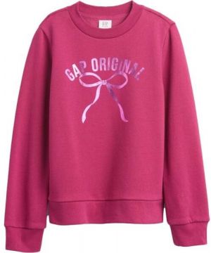 GAP V-DB LOGO CREW Dievčenská mikina, ružová, veľkosť