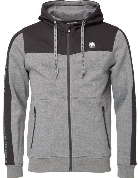 Lotto ZITAN Pánska celorozopínacia mikina, tmavo sivá, veľkosť