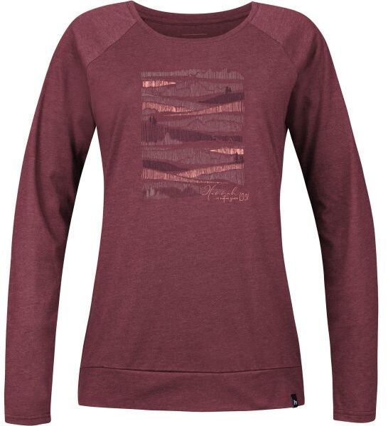 Hannah ADRY Dámske tričko s dlhým rukávom, vínová, veľkosť