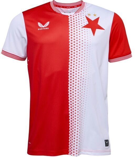 CASTORE SLAVIA PRAGUE PRO HOME SS SHIRT Pánsky futbalový dres, biela, veľkosť XXL