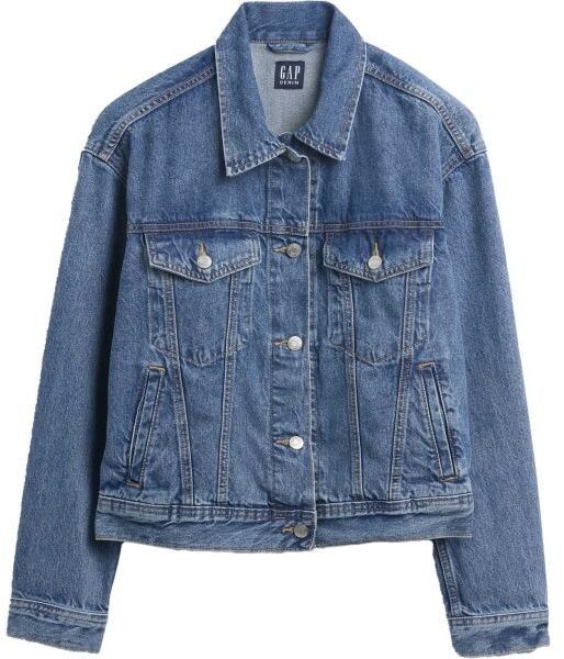 GAP V-RELAXED ICON JACKET LT PALOMA Dámska džínsová bunda, modrá, veľkosť
